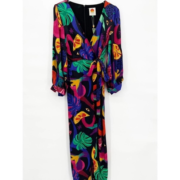 Farm Rio Black Mystic Jungle Romper/Jumpsuit - Picture 6 of 8